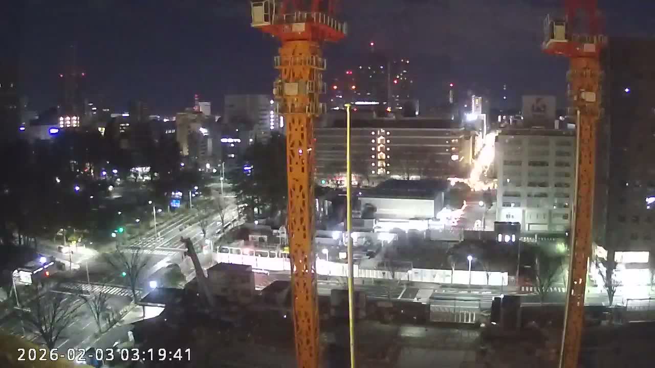 Miyagi, Sendai City Downtown ( 宮城県仙台市のスカイライン ) Live Cam - 3 Chome, Kokubuncho, Aoba Ward, Miyagi, Tōhoku, Honshu, Japan