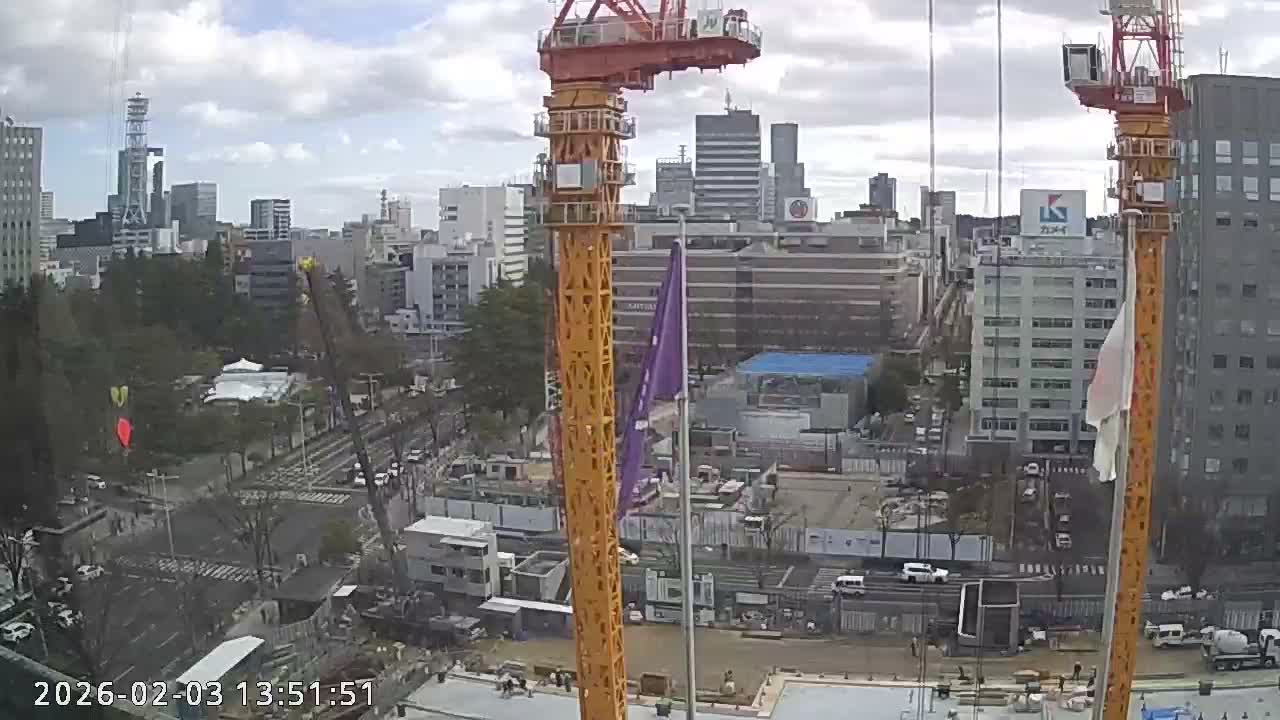 Miyagi, Sendai City Downtown ( 宮城県仙台市のスカイライン ) Live Cam - 3 Chome, Kokubuncho, Aoba Ward, Miyagi, Tōhoku, Honshu, Japan