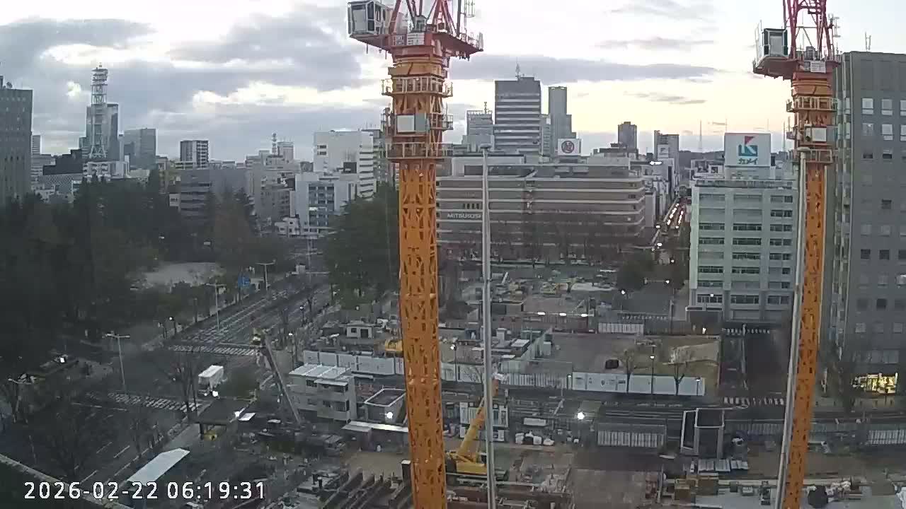 Miyagi, Sendai City Downtown ( 宮城県仙台市のスカイライン ) Live Cam - 3 Chome, Kokubuncho, Aoba Ward, Miyagi, Tōhoku, Honshu, Japan