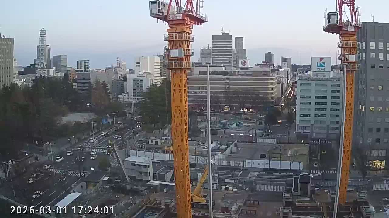 Miyagi, Sendai City Downtown ( 宮城県仙台市のスカイライン ) Live Cam - 3 Chome, Kokubuncho, Aoba Ward, Miyagi, Tōhoku, Honshu, Japan