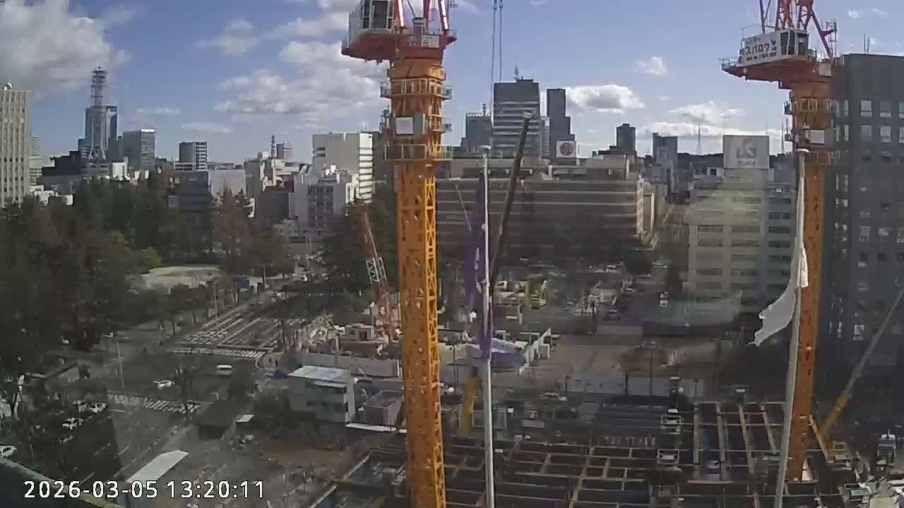 Miyagi, Sendai City Downtown ( 宮城県仙台市のスカイライン ) Live Cam - 3 Chome, Kokubuncho, Aoba Ward, Miyagi, Tōhoku, Honshu, Japan