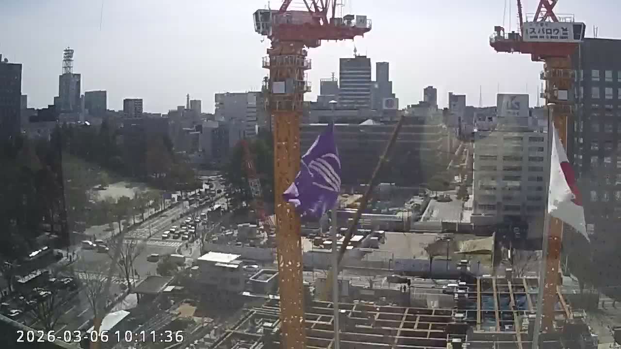 Miyagi, Sendai City Downtown ( 宮城県仙台市のスカイライン ) Live Cam - 3 Chome, Kokubuncho, Aoba Ward, Miyagi, Tōhoku, Honshu, Japan