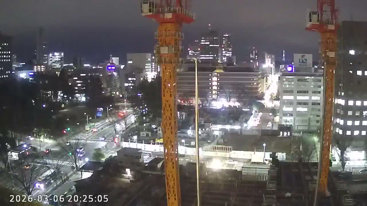 Miyagi, Sendai City Downtown ( 宮城県仙台市のスカイライン ) Live Cam - 3 Chome, Kokubuncho, Aoba Ward, Miyagi, Tōhoku, Honshu, Japan