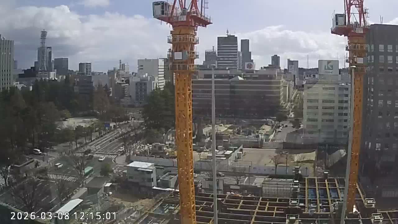 Miyagi, Sendai City Downtown ( 宮城県仙台市のスカイライン ) Live Cam - 3 Chome, Kokubuncho, Aoba Ward, Miyagi, Tōhoku, Honshu, Japan