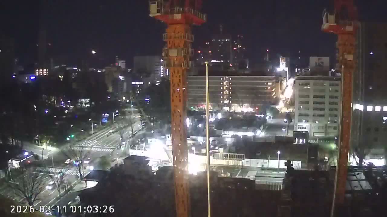 Miyagi, Sendai City Downtown ( 宮城県仙台市のスカイライン ) Live Cam - 3 Chome, Kokubuncho, Aoba Ward, Miyagi, Tōhoku, Honshu, Japan