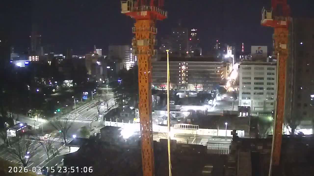 Miyagi, Sendai City Downtown ( 宮城県仙台市のスカイライン ) Live Cam - 3 Chome, Kokubuncho, Aoba Ward, Miyagi, Tōhoku, Honshu, Japan