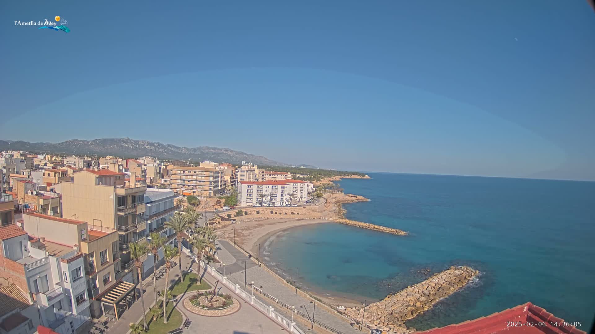 Ametlla de Mar City, Platja de l'Alguer (Alghero Beach) Live Cam - Tarragona, Catalonia, Spain