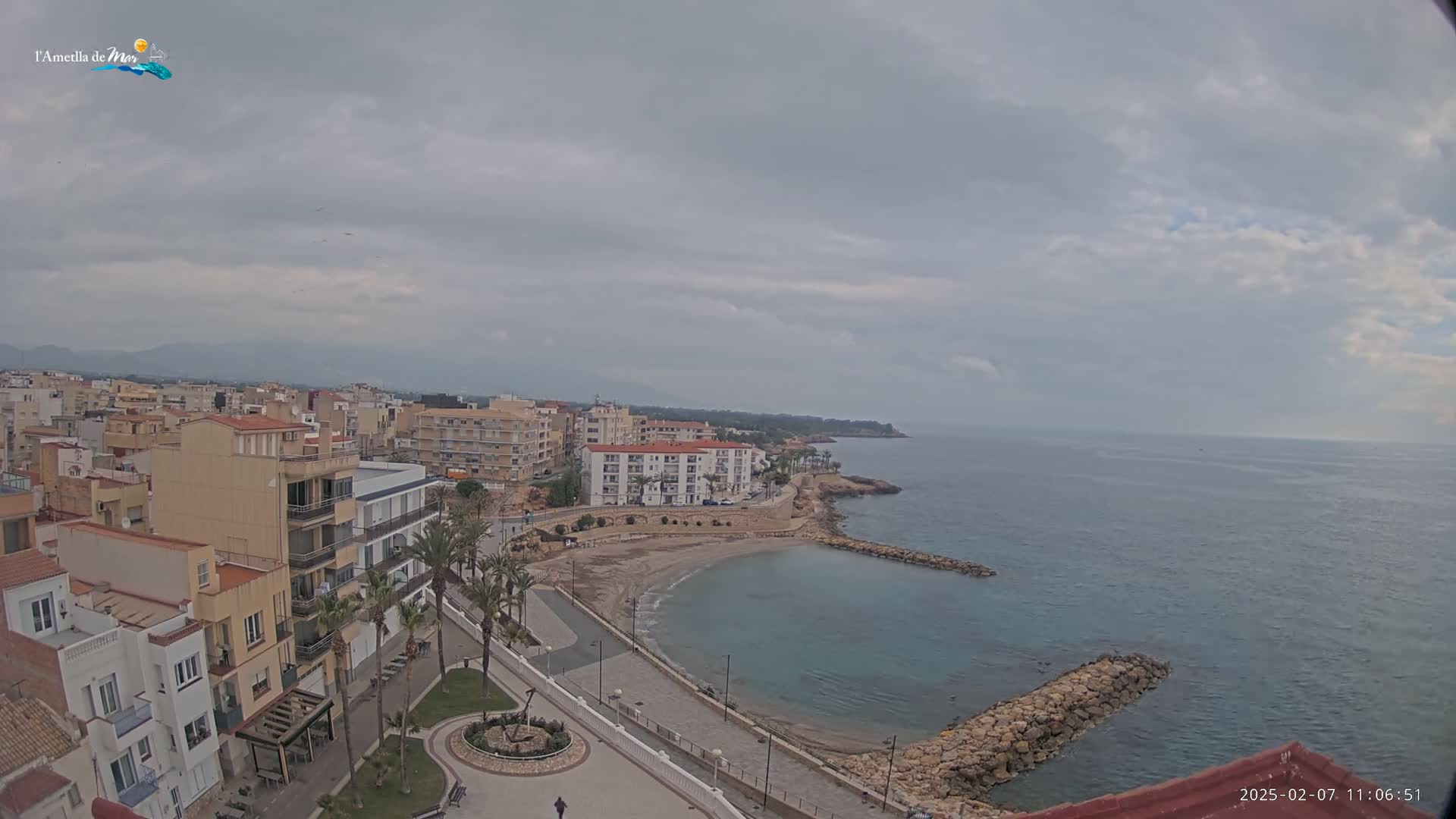 Ametlla de Mar City, Platja de l'Alguer (Alghero Beach) Live Cam - Tarragona, Catalonia, Spain