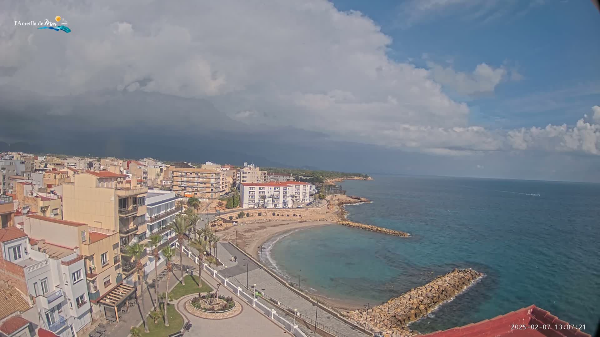 Ametlla de Mar City, Platja de l'Alguer (Alghero Beach) Live Cam - Tarragona, Catalonia, Spain