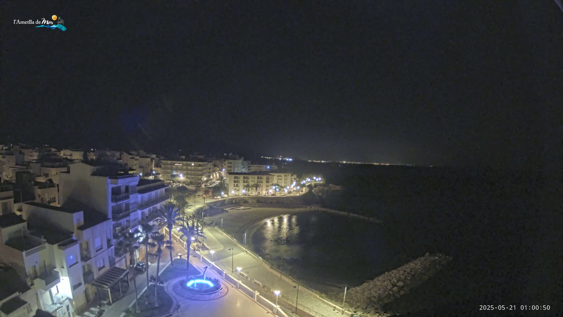 Ametlla de Mar City, Platja de l'Alguer (Alghero Beach) Live Cam - Tarragona, Catalonia, Spain