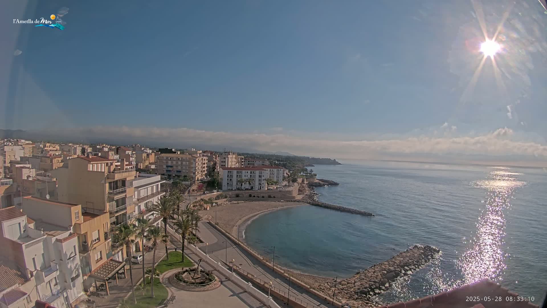 Ametlla de Mar City, Platja de l'Alguer (Alghero Beach) Live Cam - Tarragona, Catalonia, Spain