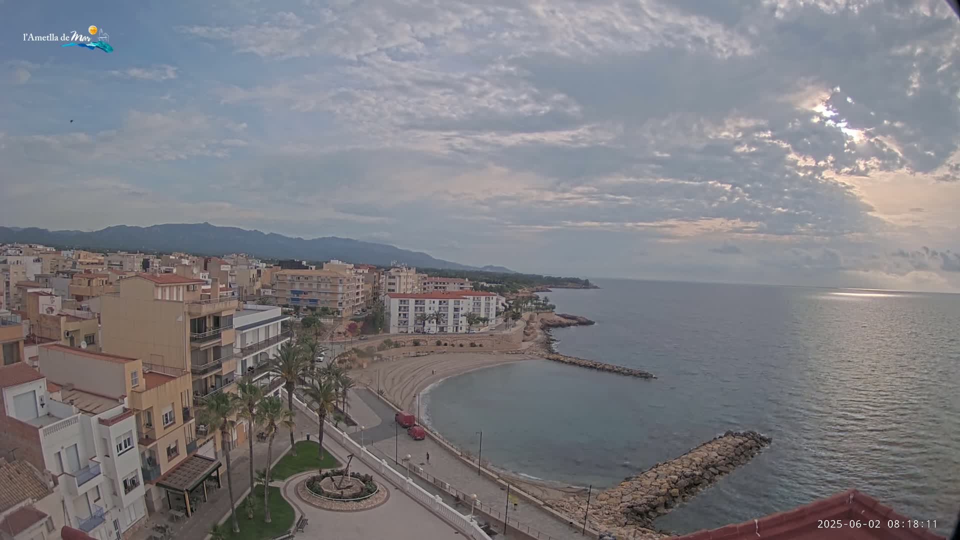 Ametlla de Mar City, Platja de l'Alguer (Alghero Beach) Live Cam - Tarragona, Catalonia, Spain