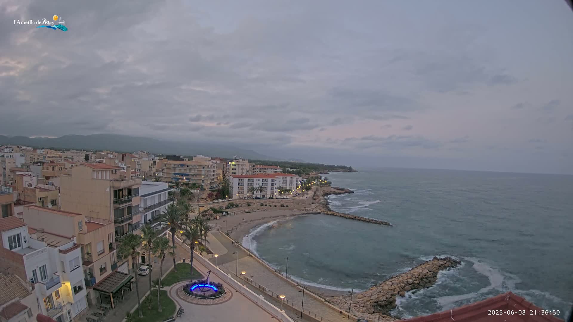 Ametlla de Mar City, Platja de l'Alguer (Alghero Beach) Live Cam - Tarragona, Catalonia, Spain