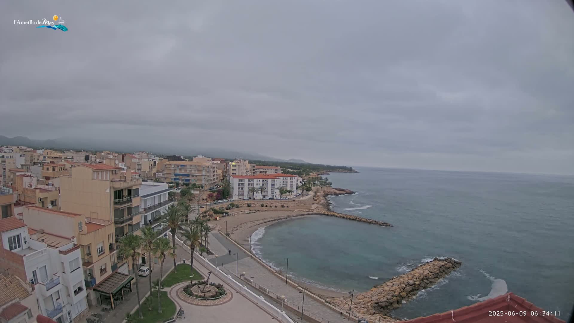 Ametlla de Mar City, Platja de l'Alguer (Alghero Beach) Live Cam - Tarragona, Catalonia, Spain