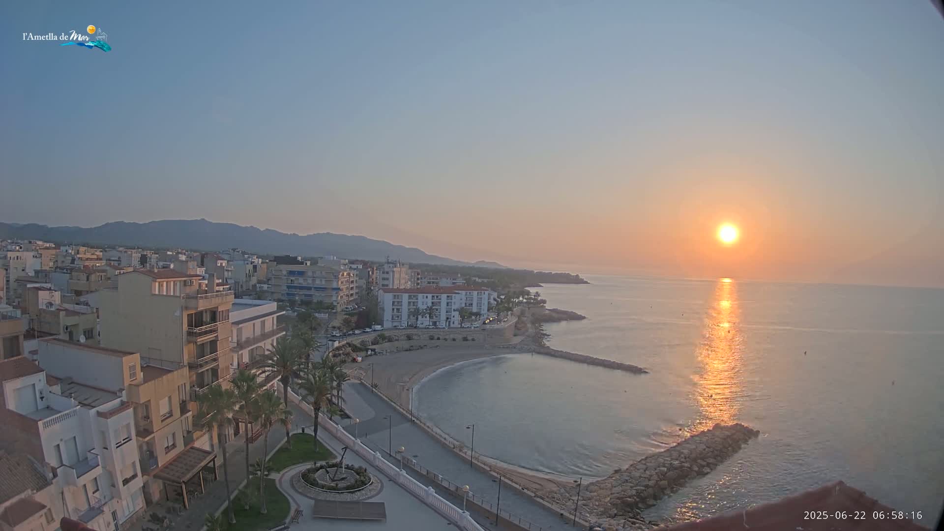 Ametlla de Mar City, Platja de l'Alguer (Alghero Beach) Live Cam - Tarragona, Catalonia, Spain