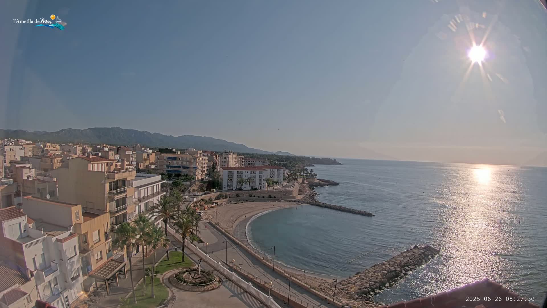 Ametlla de Mar City, Platja de l'Alguer (Alghero Beach) Live Cam - Tarragona, Catalonia, Spain
