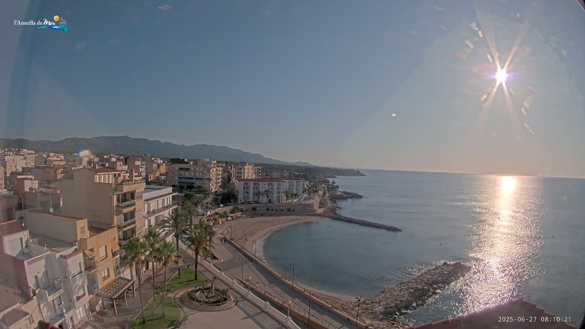 Ametlla de Mar City, Platja de l'Alguer (Alghero Beach) Live Cam - Tarragona, Catalonia, Spain