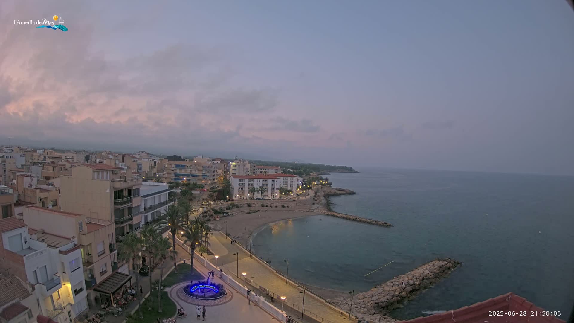 Ametlla de Mar City, Platja de l'Alguer (Alghero Beach) Live Cam - Tarragona, Catalonia, Spain
