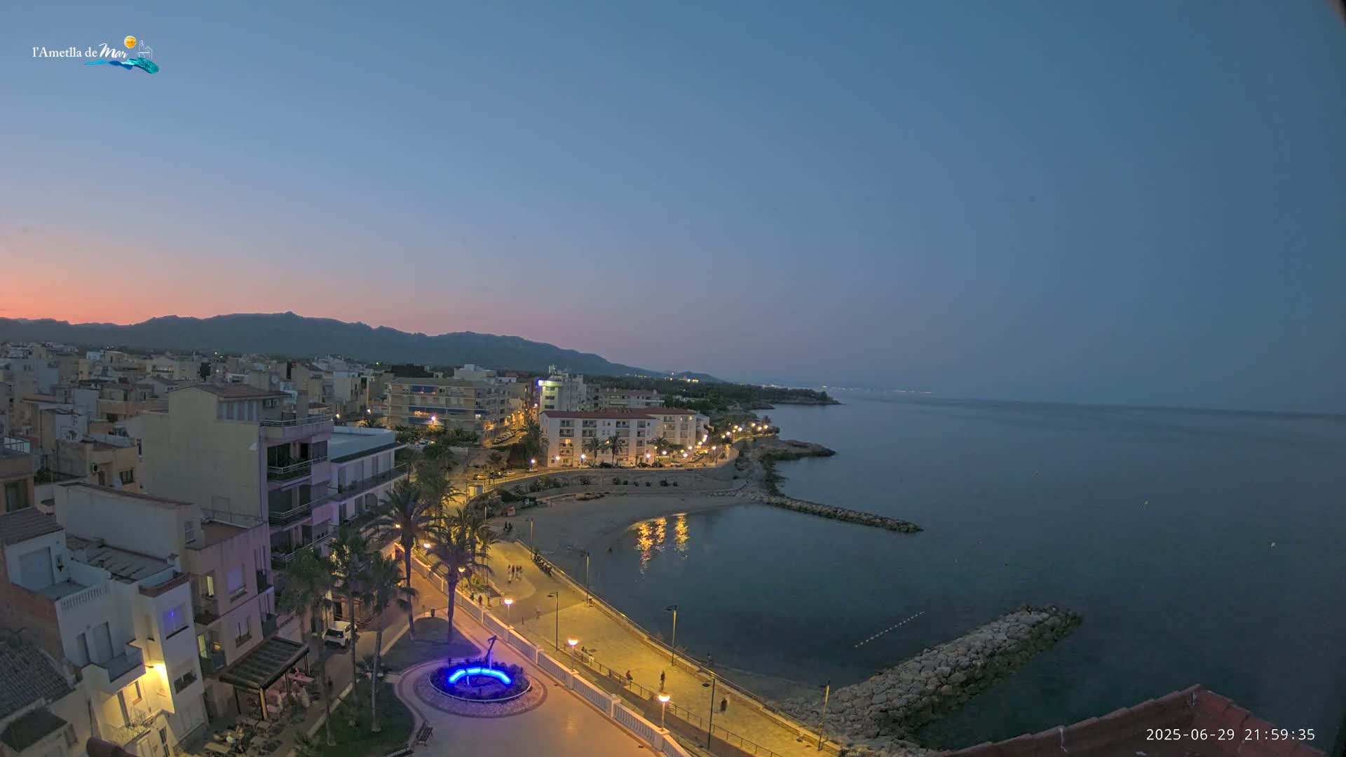 Ametlla de Mar City, Platja de l'Alguer (Alghero Beach) Live Cam - Tarragona, Catalonia, Spain