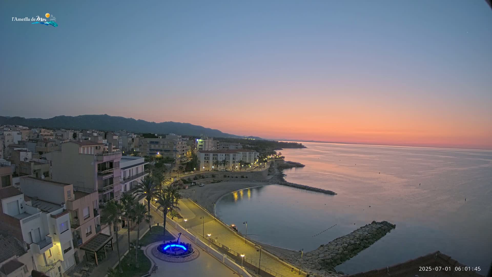 Ametlla de Mar City, Platja de l'Alguer (Alghero Beach) Live Cam - Tarragona, Catalonia, Spain