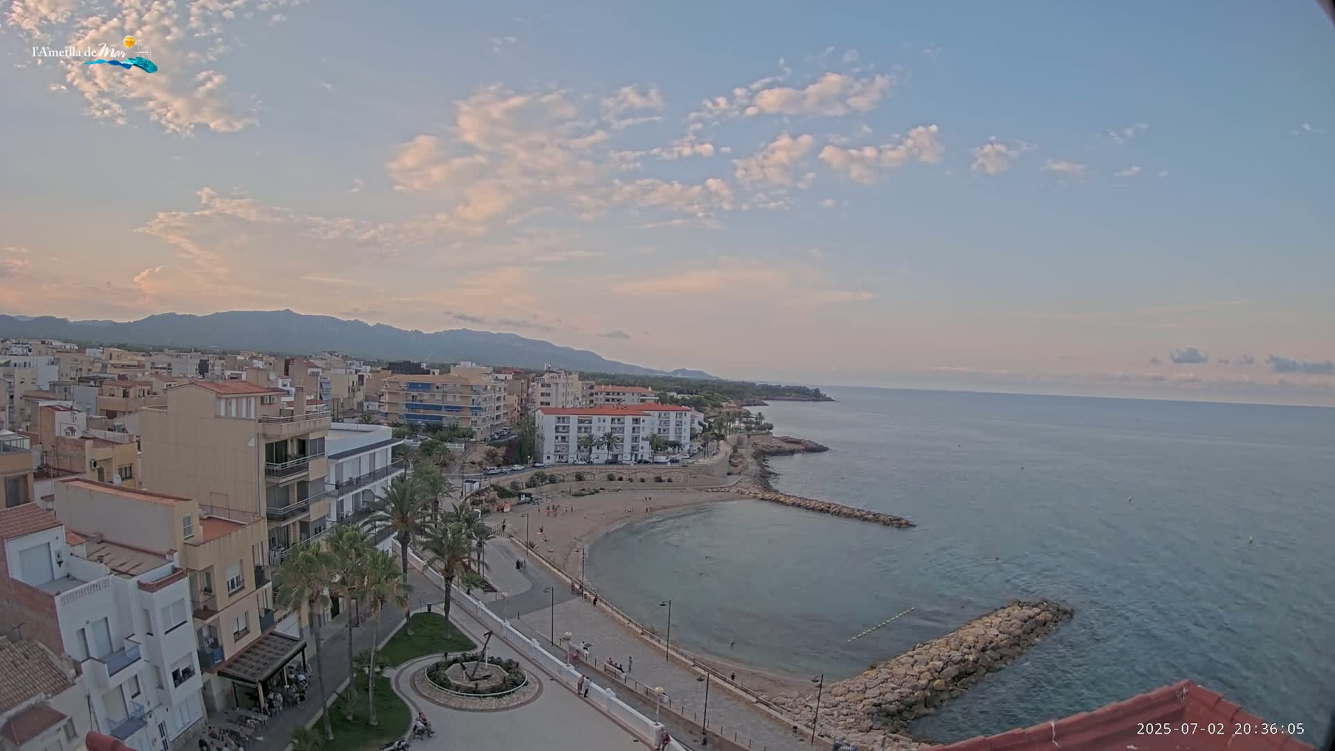 Ametlla de Mar City, Platja de l'Alguer (Alghero Beach) Live Cam - Tarragona, Catalonia, Spain