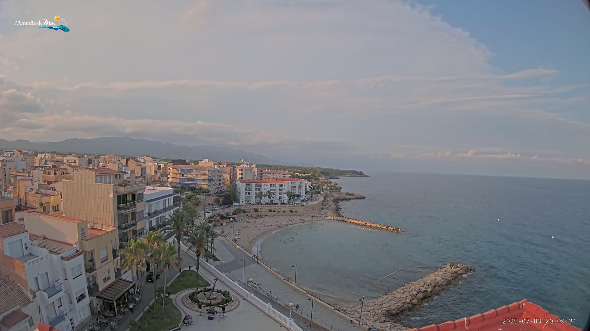 Ametlla de Mar City, Platja de l'Alguer (Alghero Beach) Live Cam - Tarragona, Catalonia, Spain