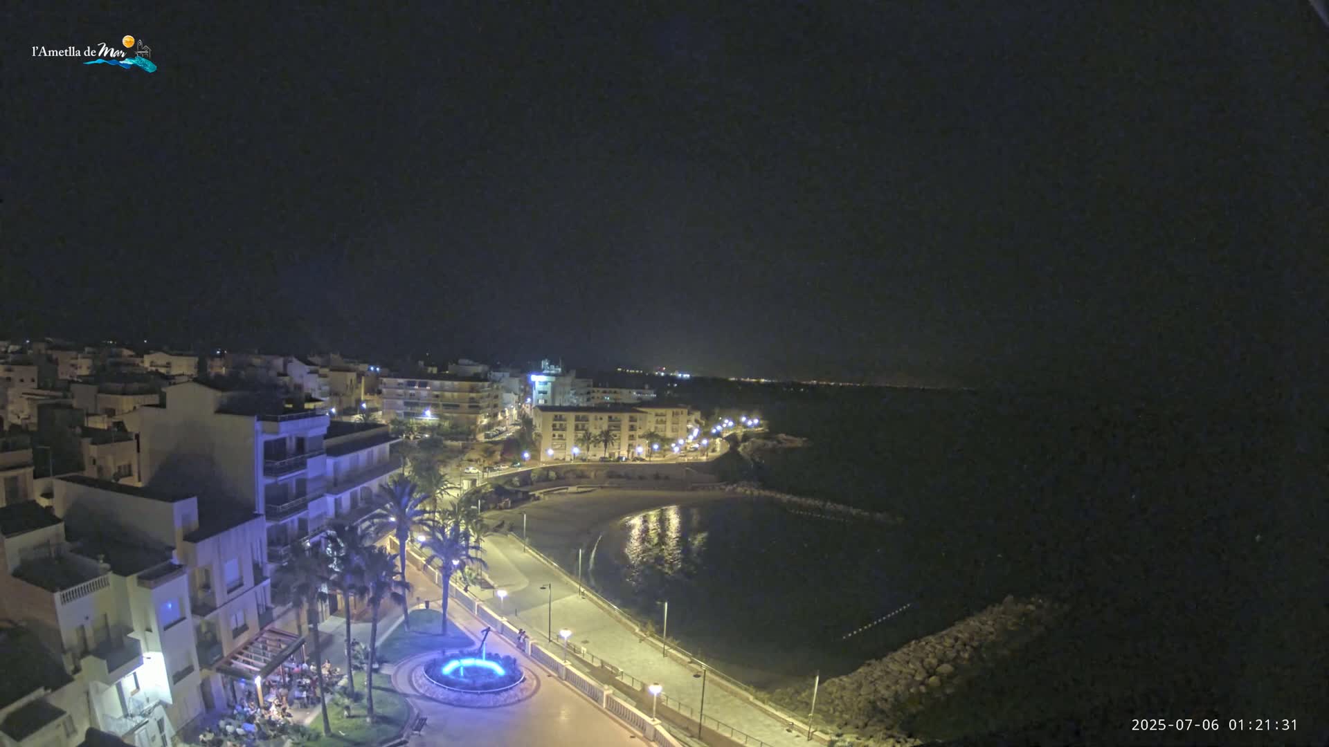Ametlla de Mar City, Platja de l'Alguer (Alghero Beach) Live Cam - Tarragona, Catalonia, Spain