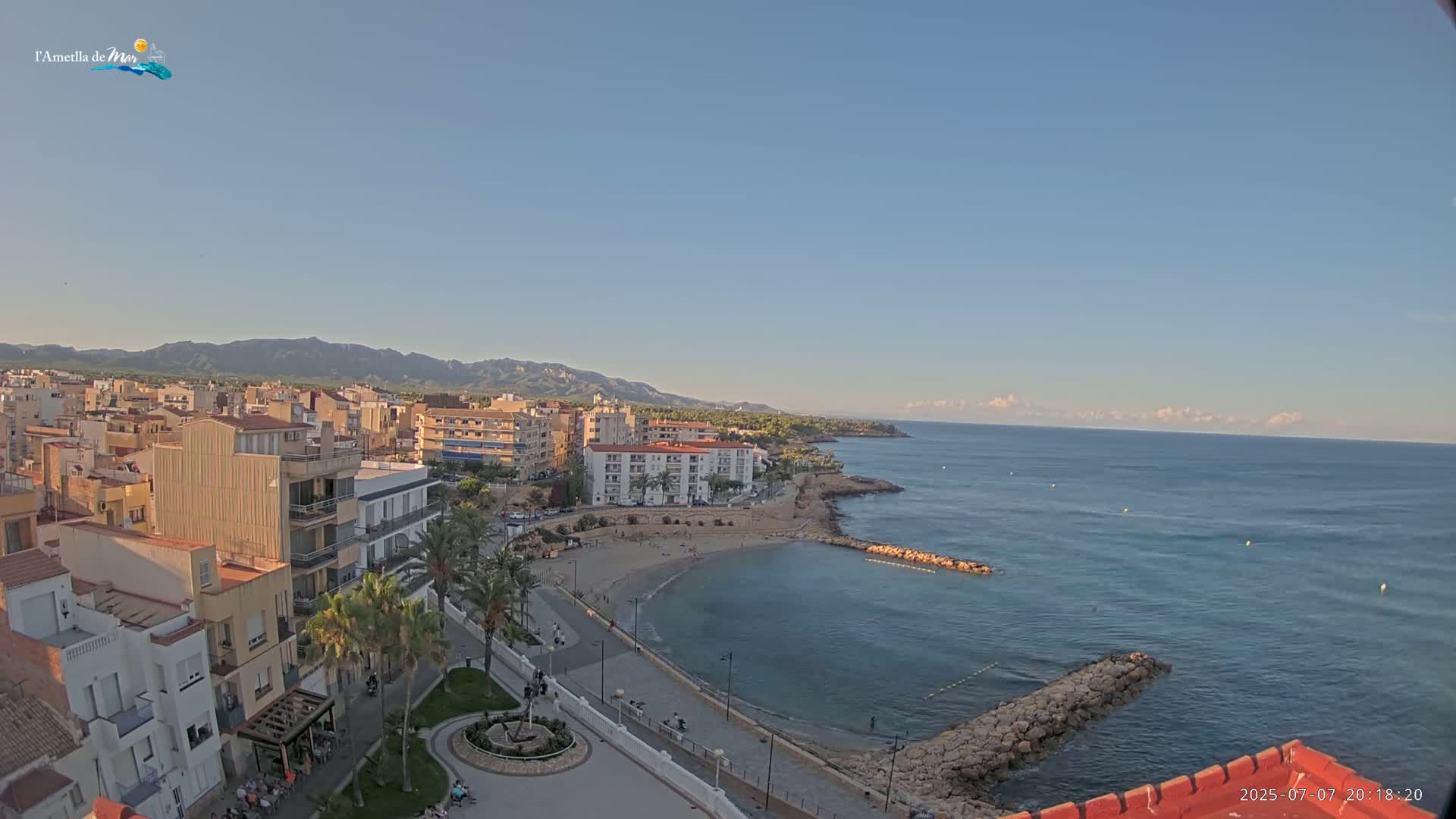 Ametlla de Mar City, Platja de l'Alguer (Alghero Beach) Live Cam - Tarragona, Catalonia, Spain
