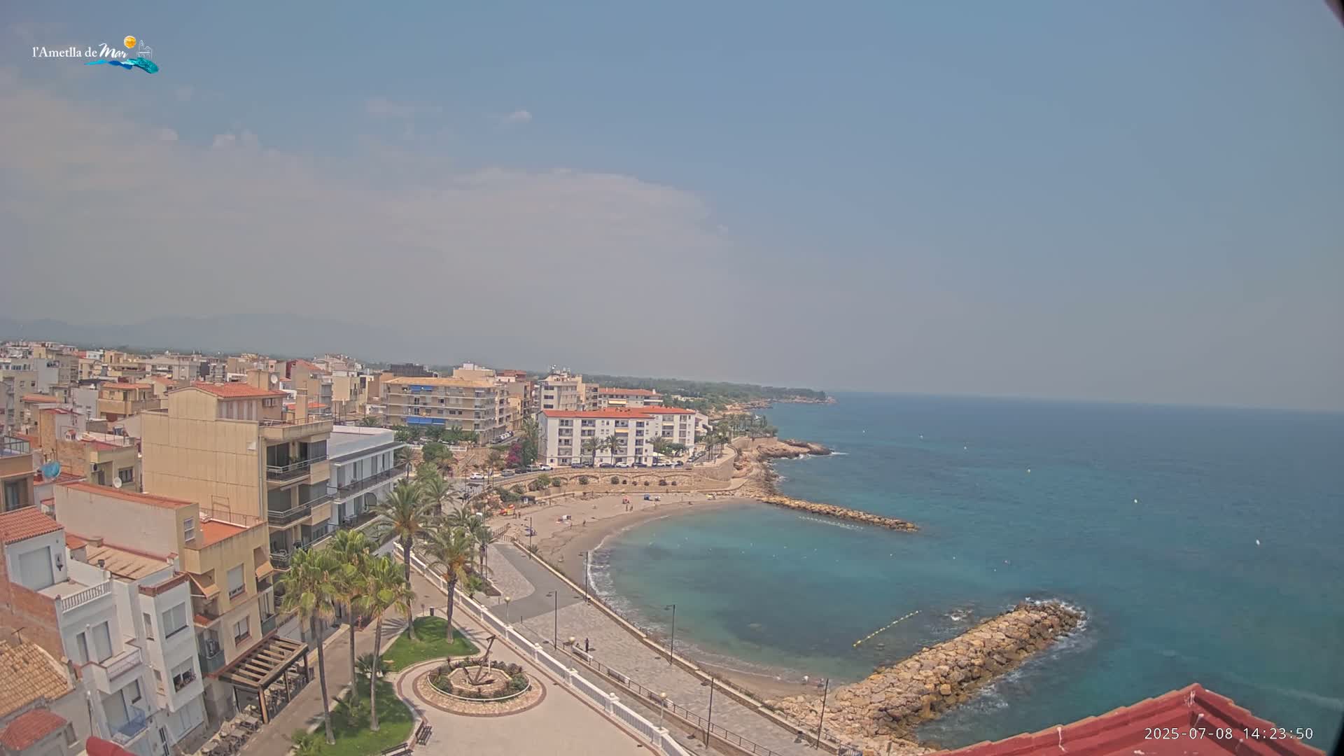 Ametlla de Mar City, Platja de l'Alguer (Alghero Beach) Live Cam - Tarragona, Catalonia, Spain