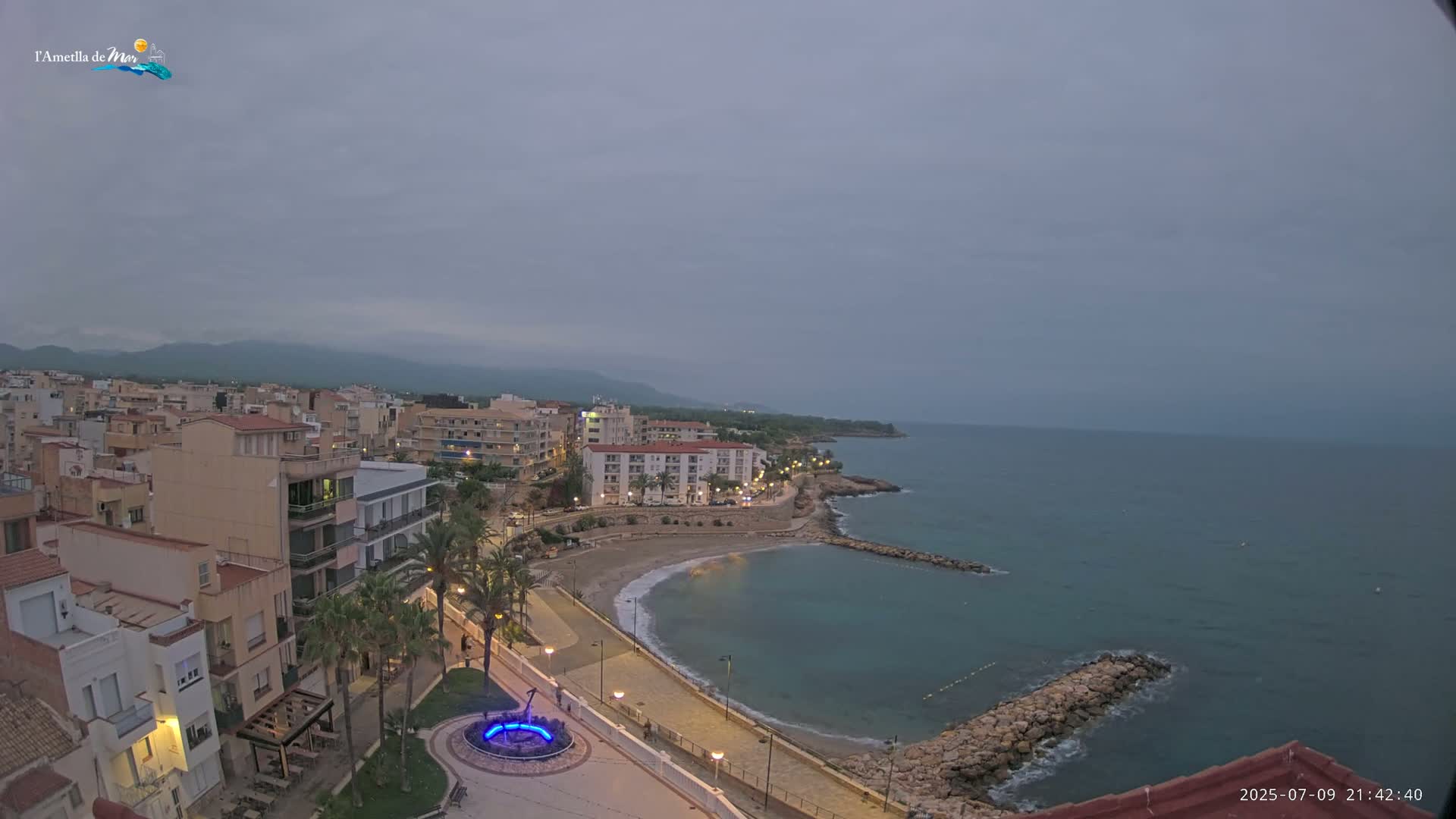 Ametlla de Mar City, Platja de l'Alguer (Alghero Beach) Live Cam - Tarragona, Catalonia, Spain