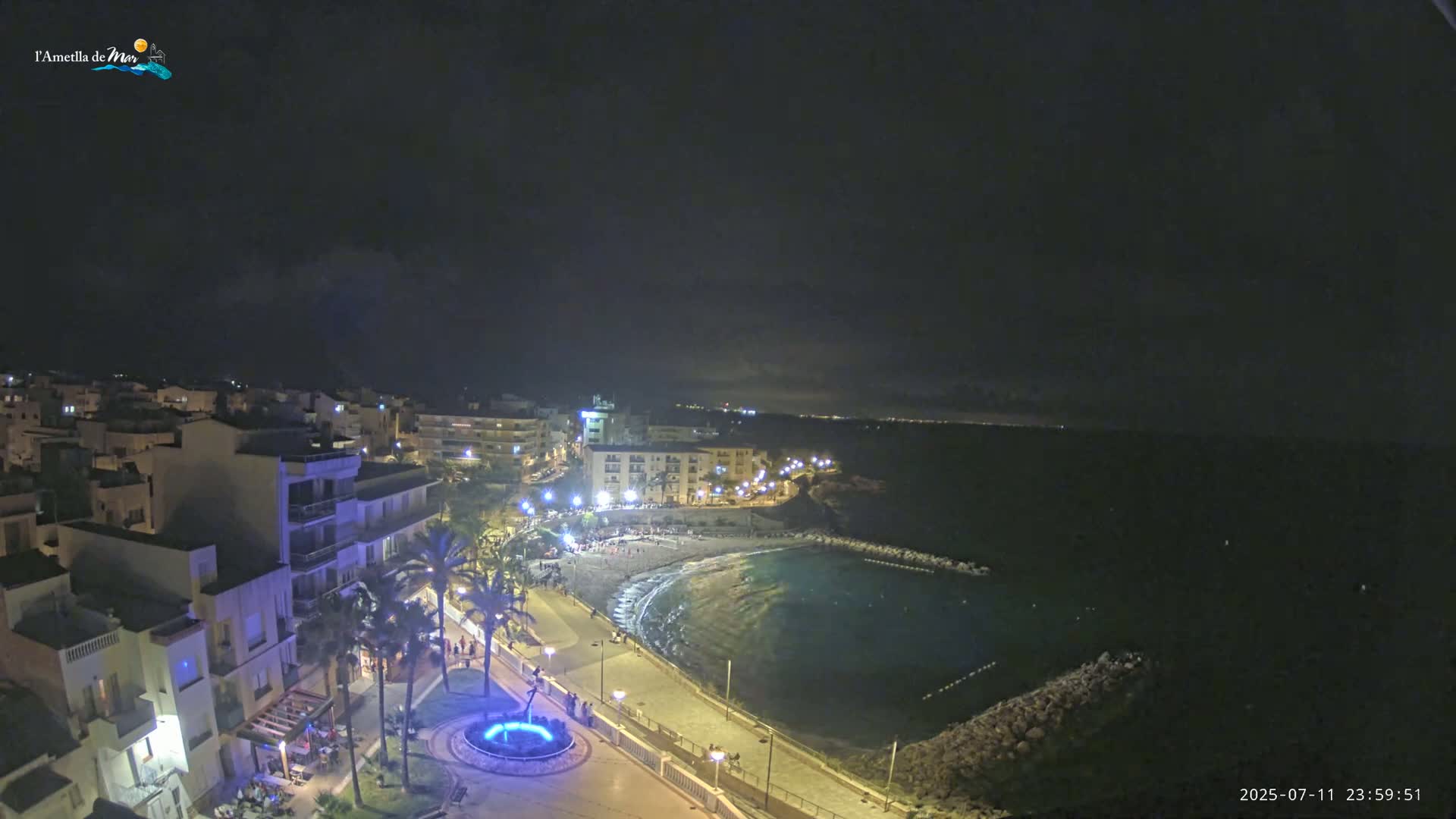 Ametlla de Mar City, Platja de l'Alguer (Alghero Beach) Live Cam - Tarragona, Catalonia, Spain