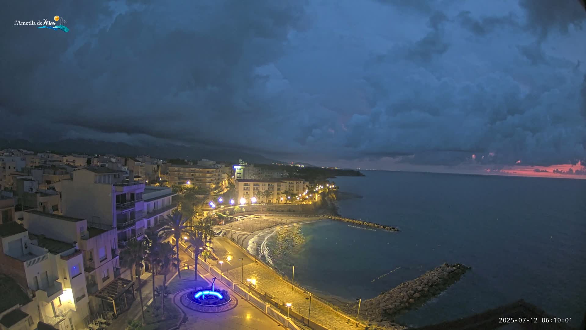 Ametlla de Mar City, Platja de l'Alguer (Alghero Beach) Live Cam - Tarragona, Catalonia, Spain