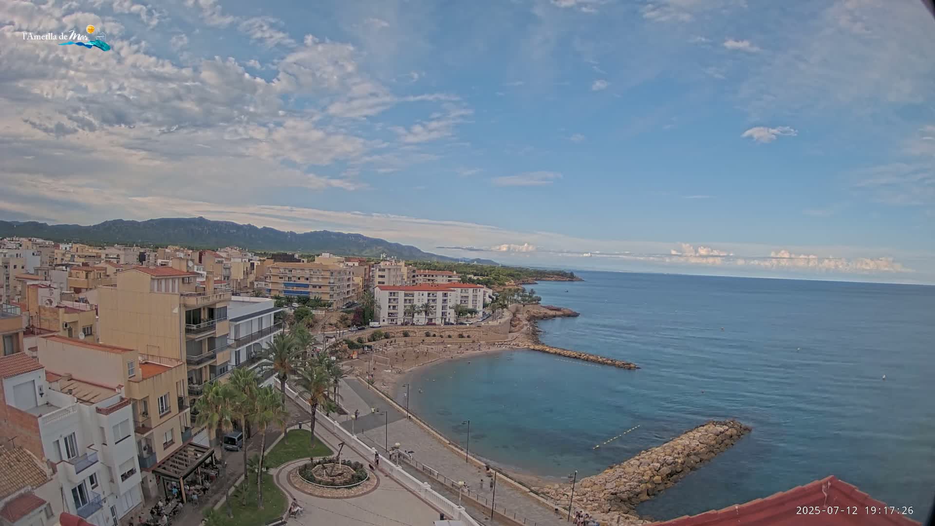 Ametlla de Mar City, Platja de l'Alguer (Alghero Beach) Live Cam - Tarragona, Catalonia, Spain
