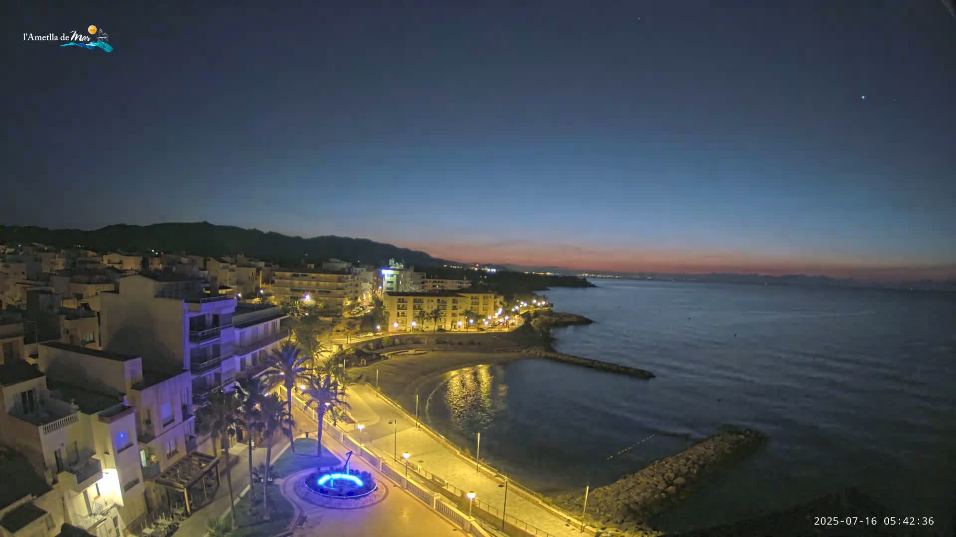 Ametlla de Mar City, Platja de l'Alguer (Alghero Beach) Live Cam - Tarragona, Catalonia, Spain
