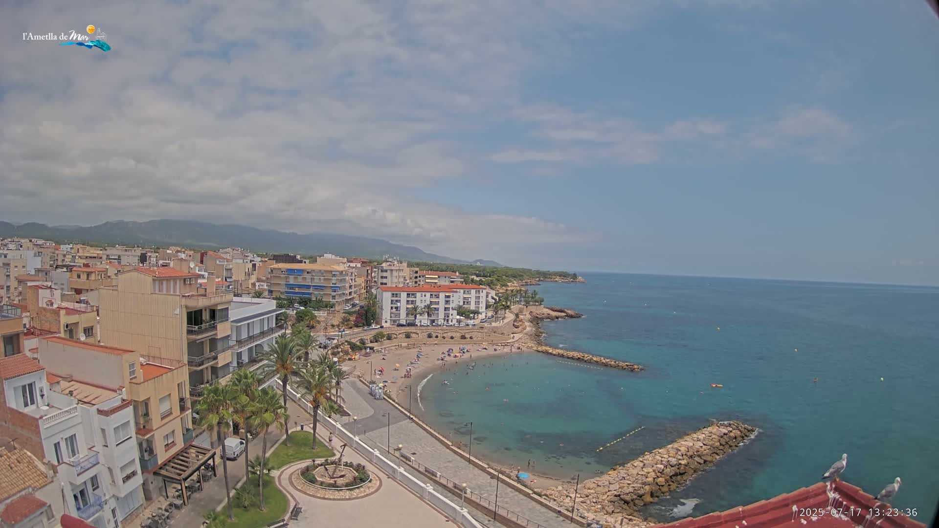 Ametlla de Mar City, Platja de l'Alguer (Alghero Beach) Live Cam - Tarragona, Catalonia, Spain