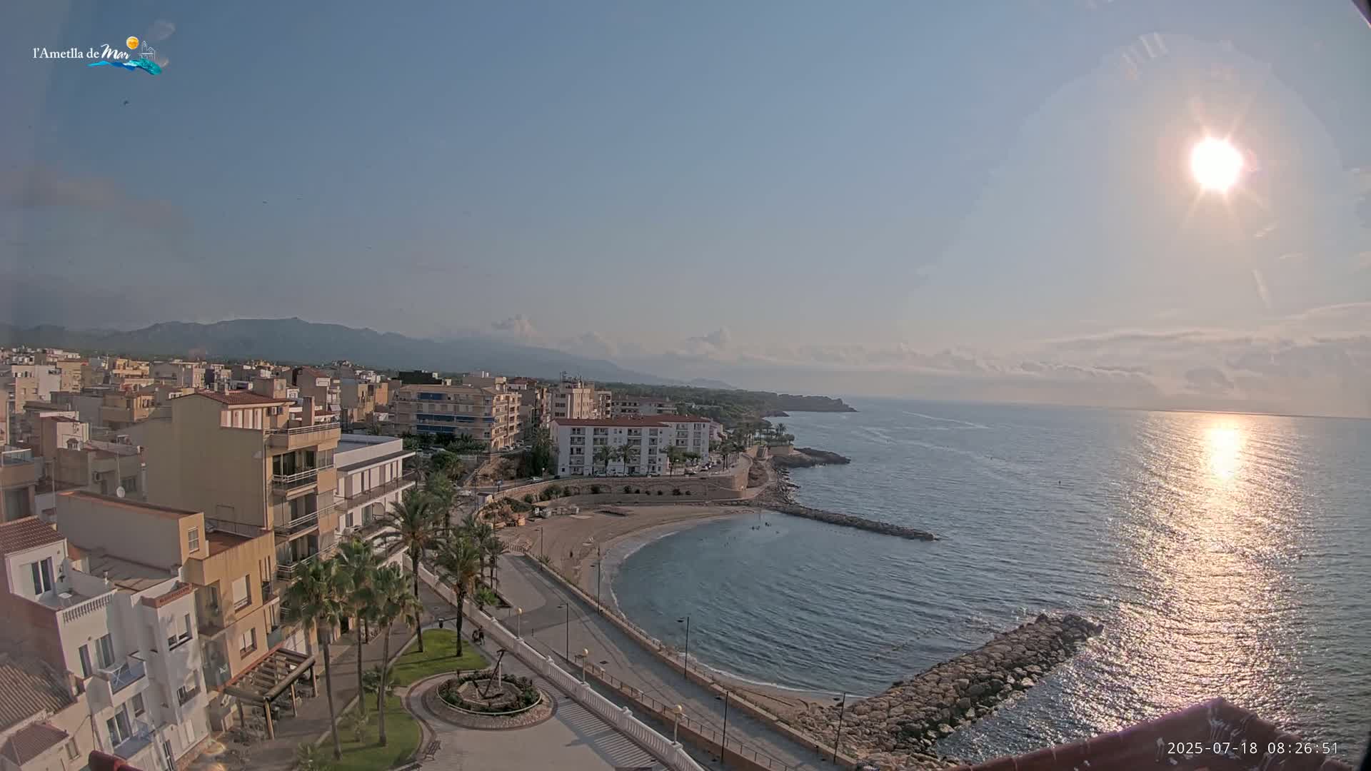 Ametlla de Mar City, Platja de l'Alguer (Alghero Beach) Live Cam - Tarragona, Catalonia, Spain