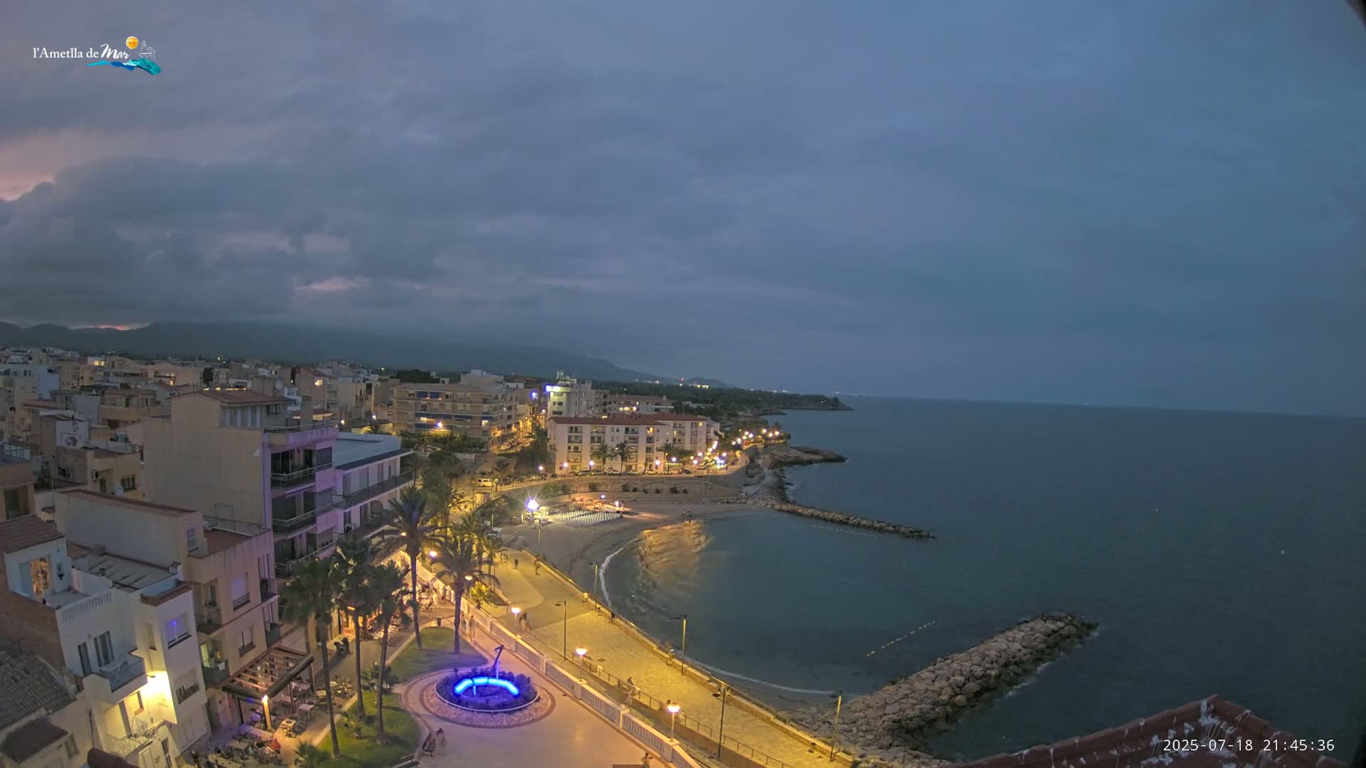 Ametlla de Mar City, Platja de l'Alguer (Alghero Beach) Live Cam - Tarragona, Catalonia, Spain