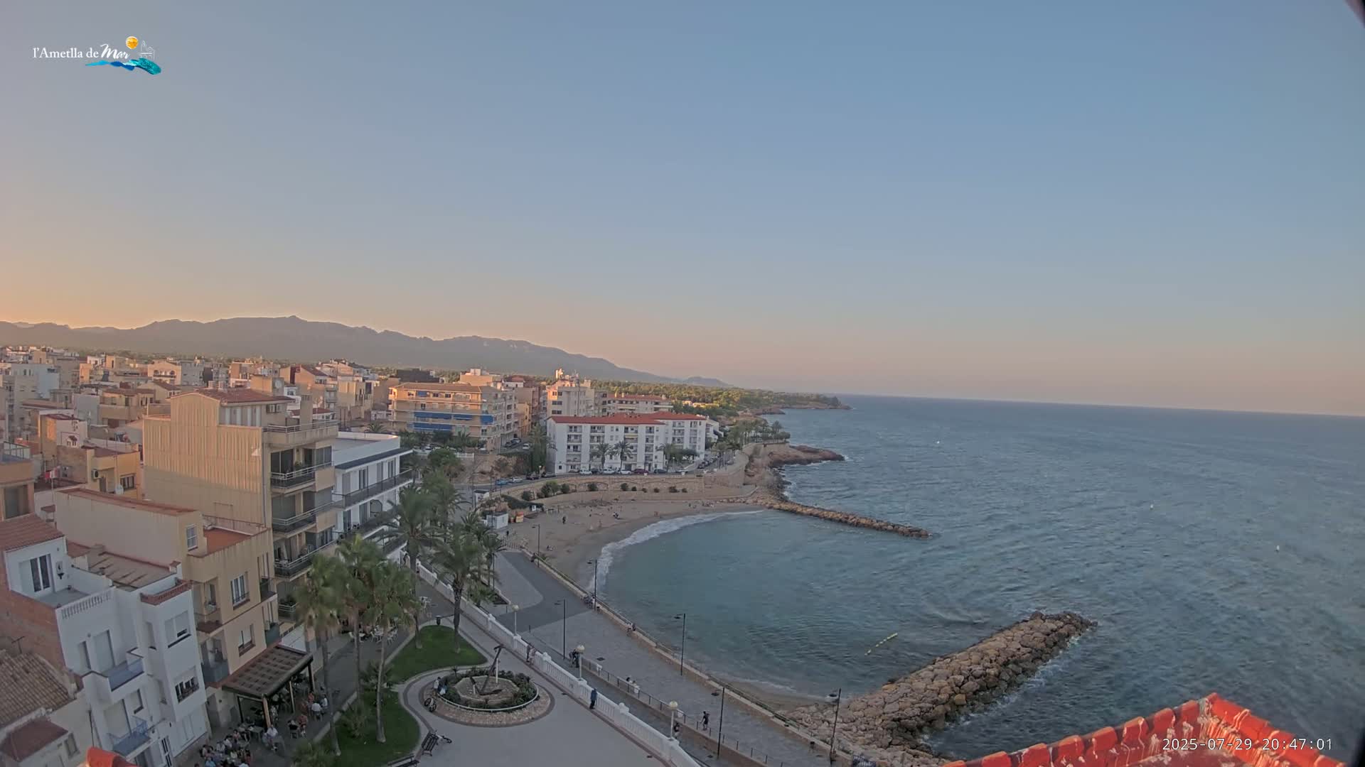 Ametlla de Mar City, Platja de l'Alguer (Alghero Beach) Live Cam - Tarragona, Catalonia, Spain