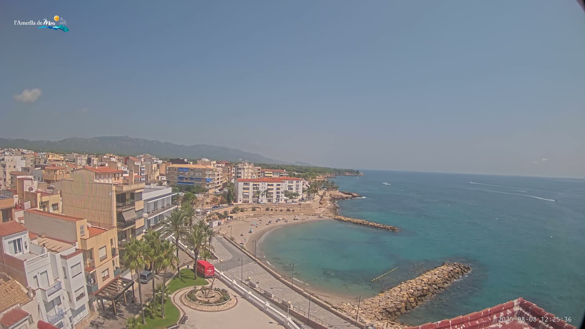 Ametlla de Mar City, Platja de l'Alguer (Alghero Beach) Live Cam - Tarragona, Catalonia, Spain