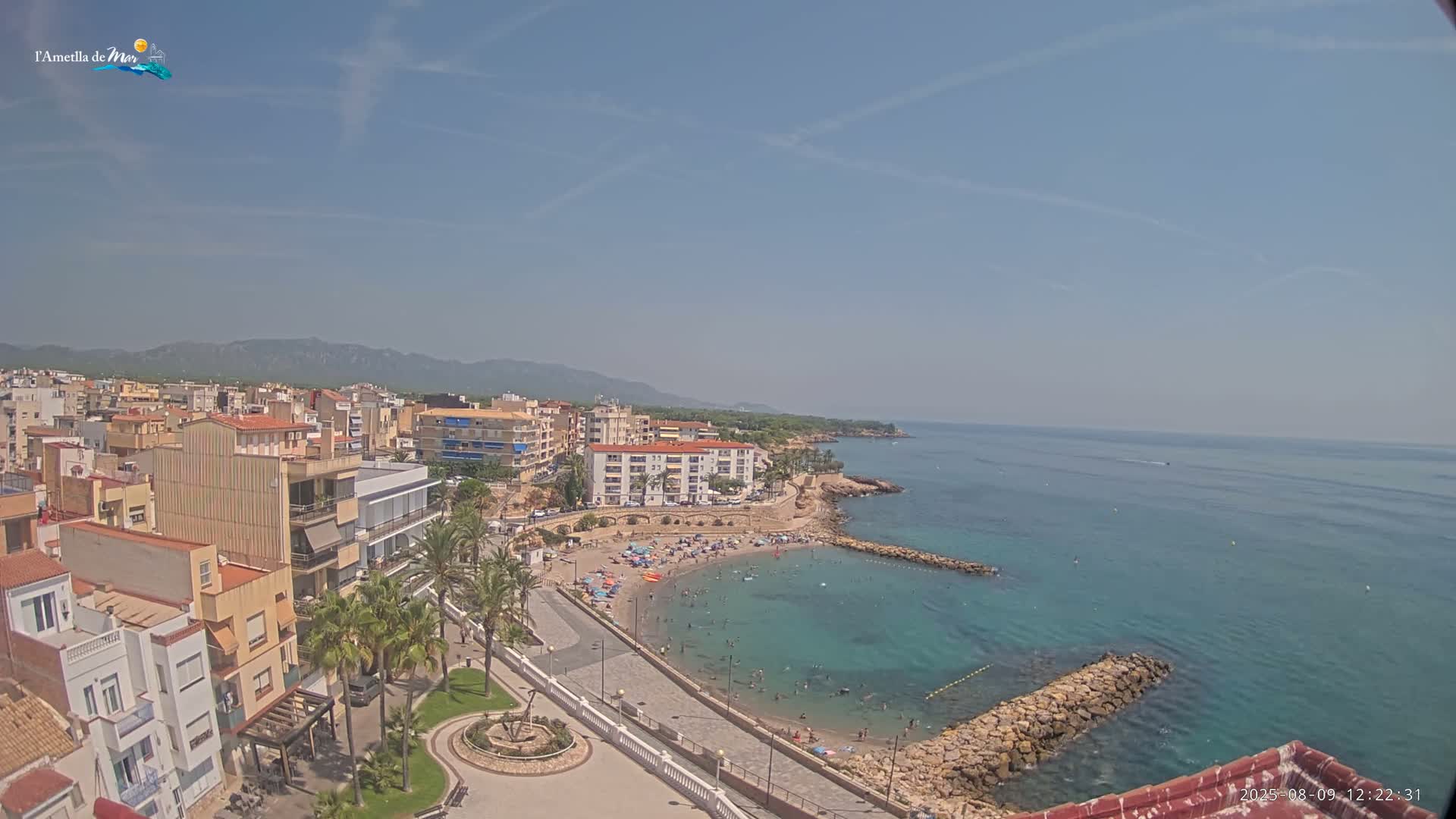 Ametlla de Mar City, Platja de l'Alguer (Alghero Beach) Live Cam - Tarragona, Catalonia, Spain
