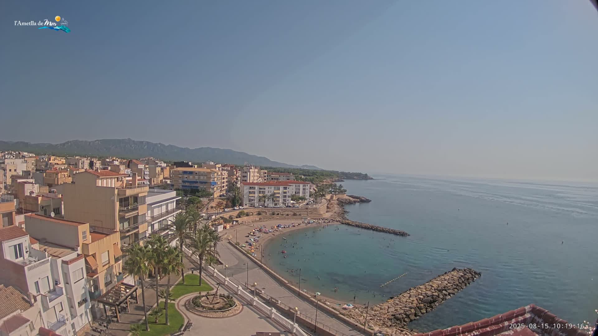 Ametlla de Mar City, Platja de l'Alguer (Alghero Beach) Live Cam - Tarragona, Catalonia, Spain