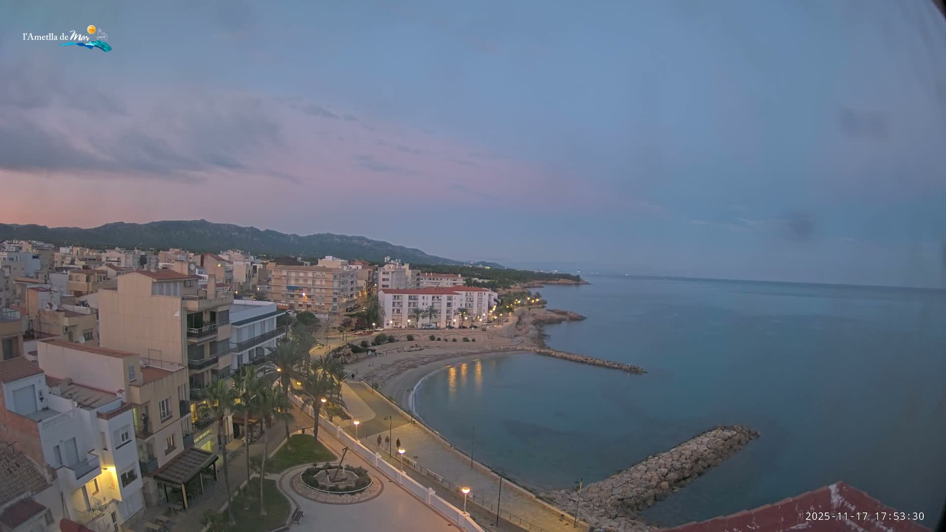 Ametlla de Mar City, Platja de l'Alguer (Alghero Beach) Live Cam - Tarragona, Catalonia, Spain