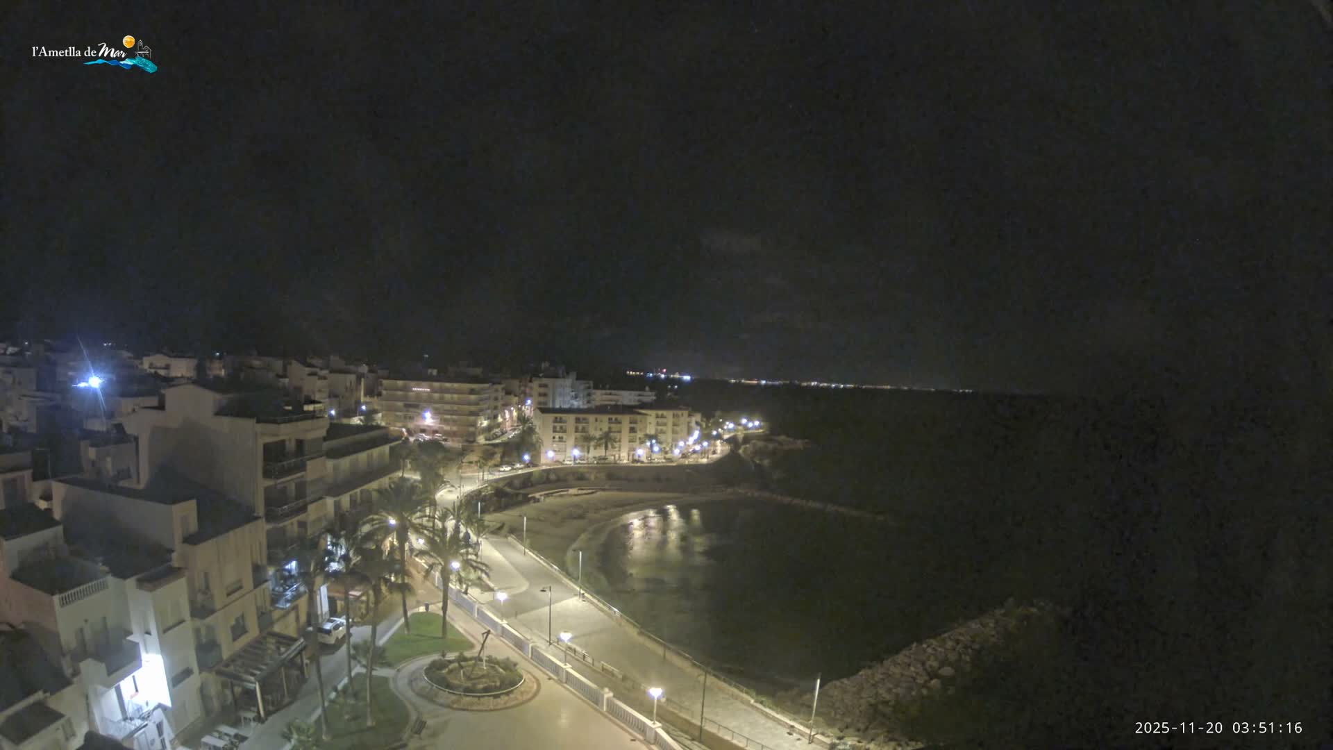 Ametlla de Mar City, Platja de l'Alguer (Alghero Beach) Live Cam - Tarragona, Catalonia, Spain