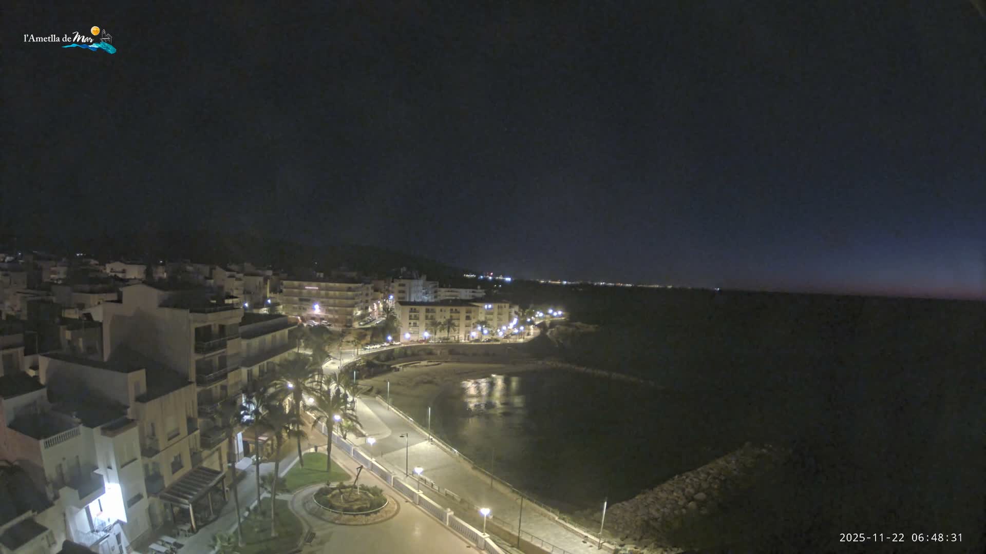 Ametlla de Mar City, Platja de l'Alguer (Alghero Beach) Live Cam - Tarragona, Catalonia, Spain