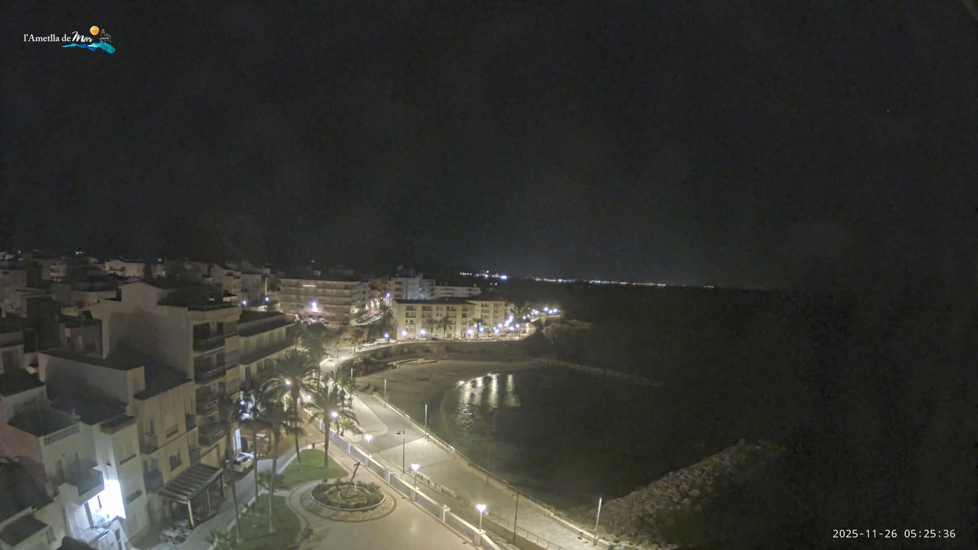 Ametlla de Mar City, Platja de l'Alguer (Alghero Beach) Live Cam - Tarragona, Catalonia, Spain
