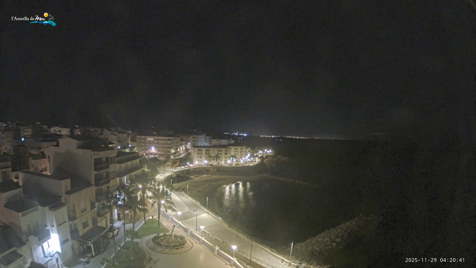 Ametlla de Mar City, Platja de l'Alguer (Alghero Beach) Live Cam - Tarragona, Catalonia, Spain