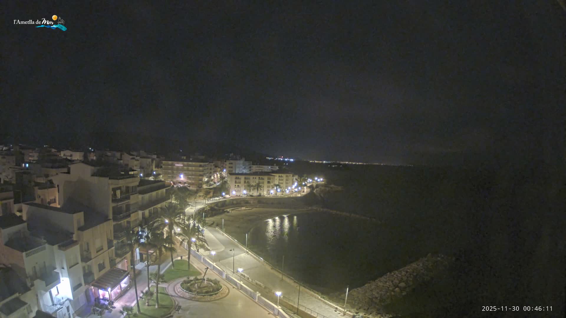 Ametlla de Mar City, Platja de l'Alguer (Alghero Beach) Live Cam - Tarragona, Catalonia, Spain