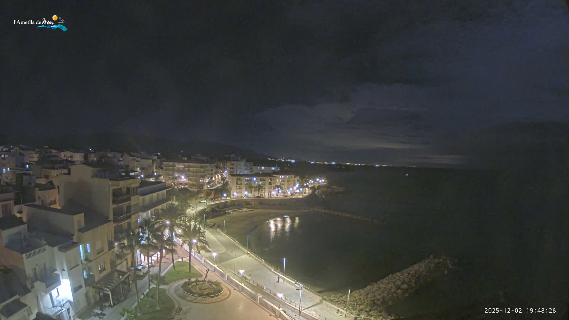 Ametlla de Mar City, Platja de l'Alguer (Alghero Beach) Live Cam - Tarragona, Catalonia, Spain