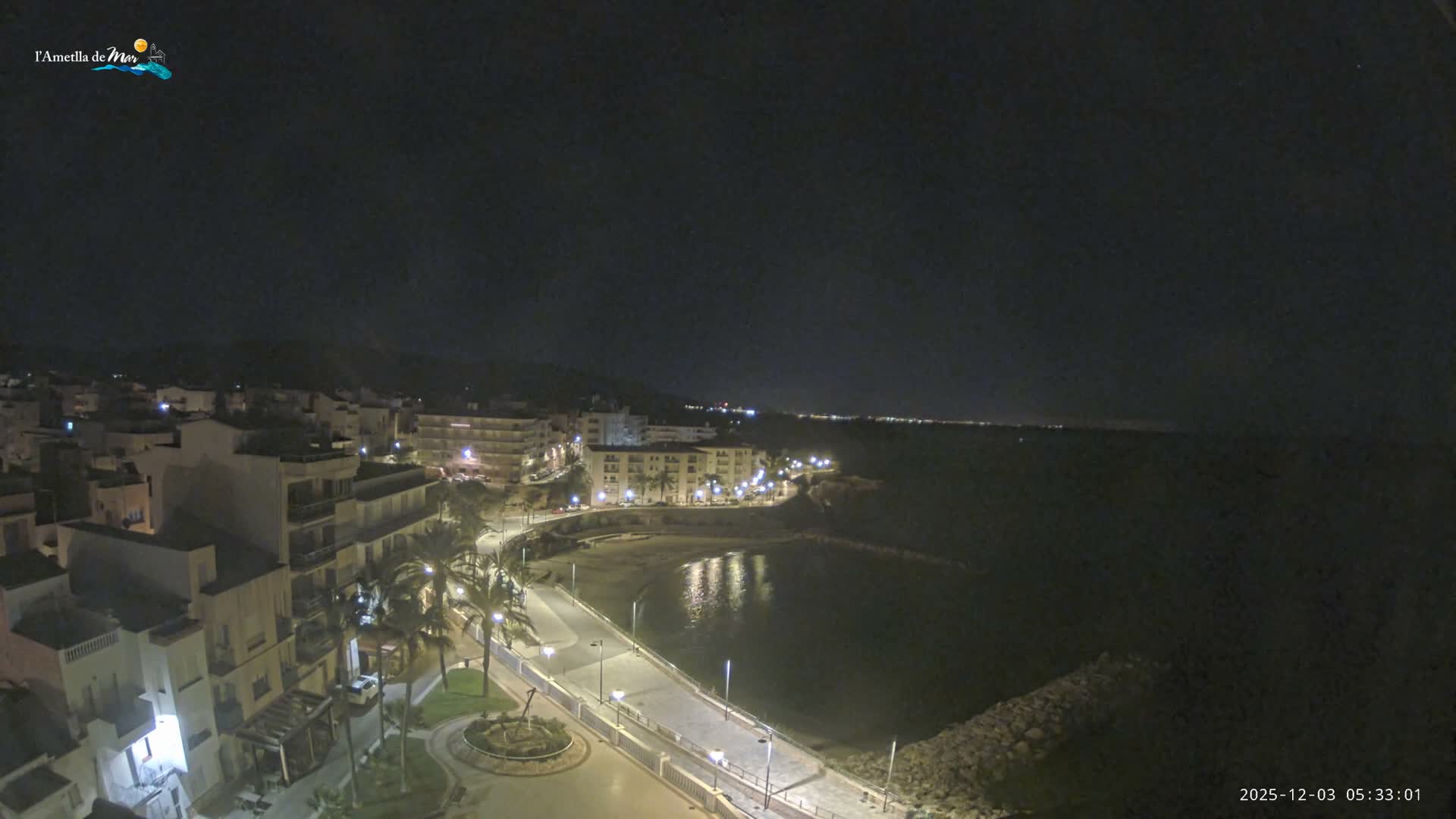 Ametlla de Mar City, Platja de l'Alguer (Alghero Beach) Live Cam - Tarragona, Catalonia, Spain