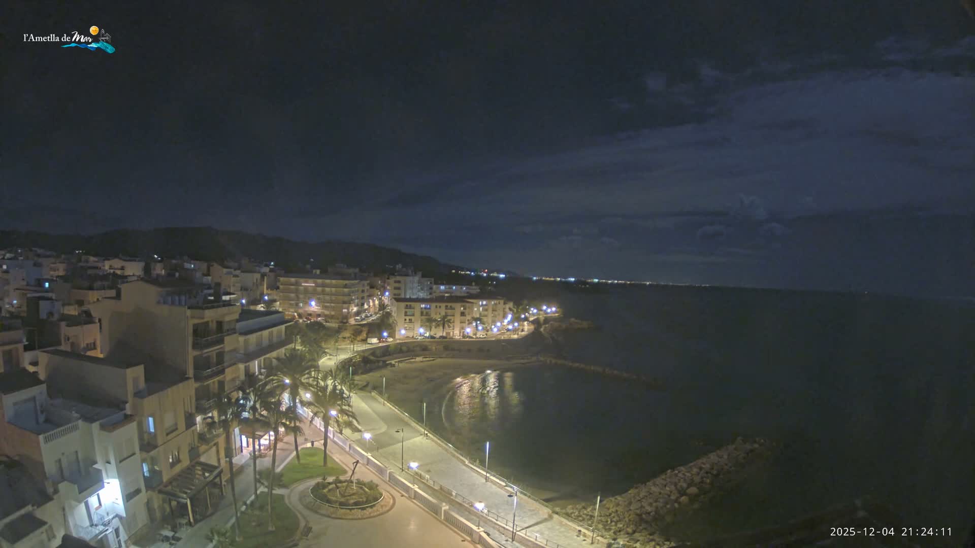 Ametlla de Mar City, Platja de l'Alguer (Alghero Beach) Live Cam - Tarragona, Catalonia, Spain